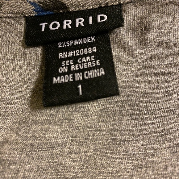 Torrid peplum animal cheetah print shirt 1 - Picture 4 of 5